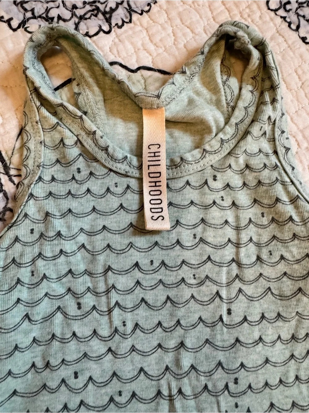 Childhood Clothing Tank Top & Shorts Matching Set, 2T, Waves
